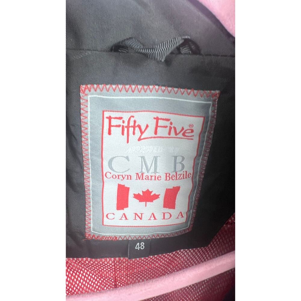 Canada Fifty Five CMB Lined Waterproof Jacket Coat Women's XL (48) Black Hooded - Picture 3 of 11